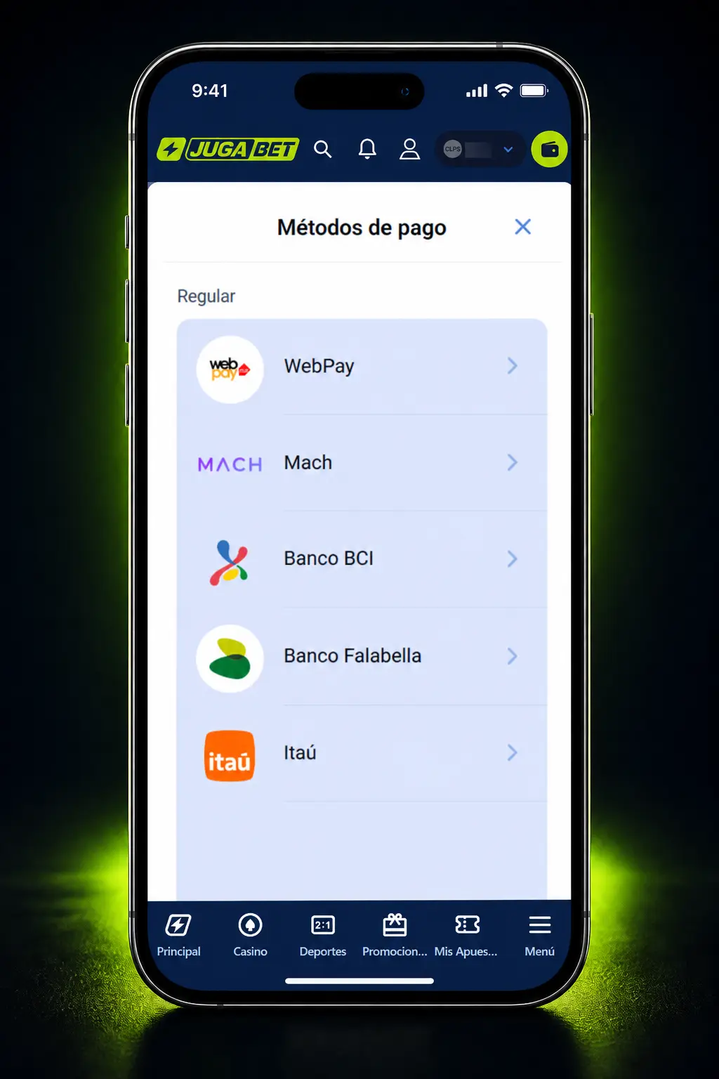 Guía paso a paso para registrarte y apostar en MMA y UFC en Jugabet desde tu celular.