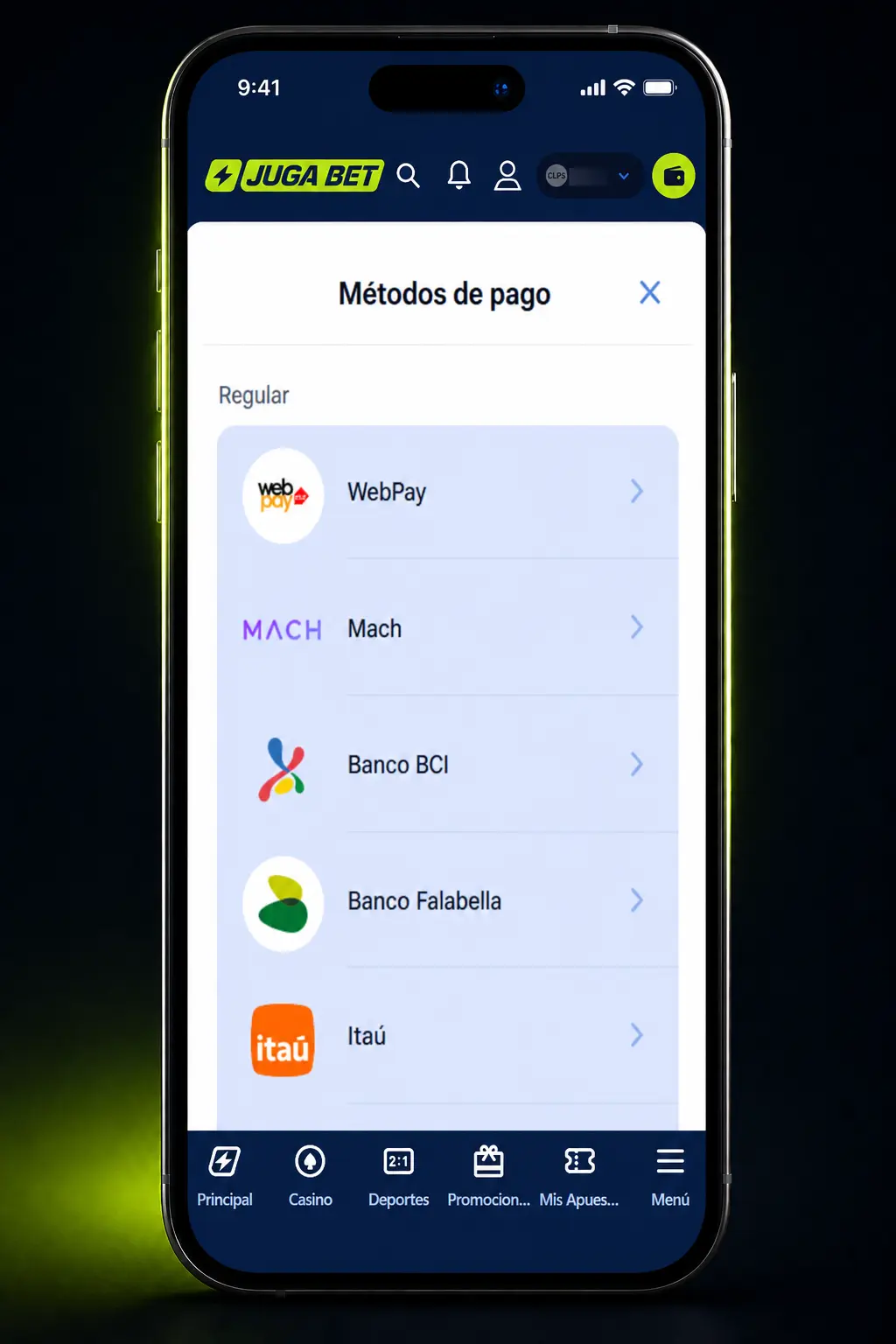 Pasos para apostar en rugby en Jugabet: regístrate, deposita, elige el torneo y confirma tu apuesta desde la app.