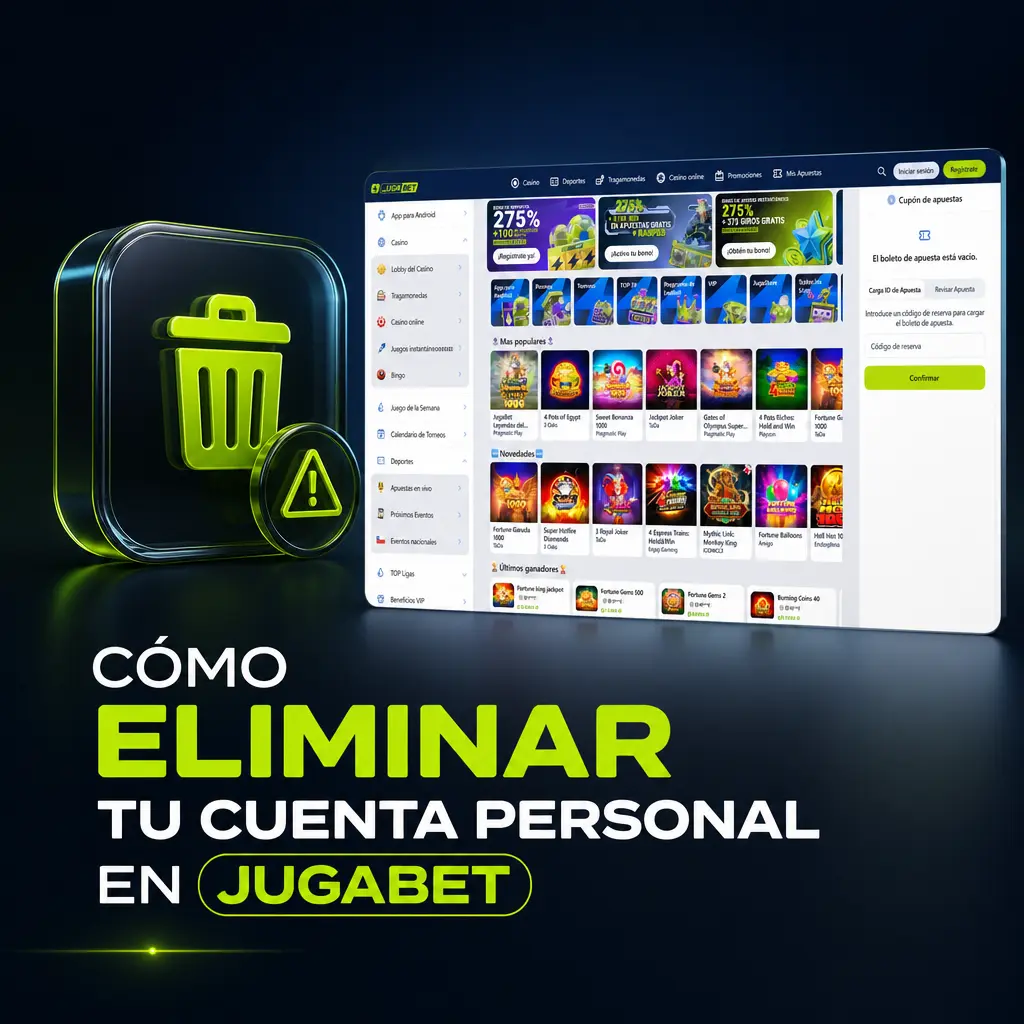 Pasos para eliminar tu cuenta personal en Jugabet: contactar soporte, confirmar identidad, retirar saldo y recibir confirmación de cierre.