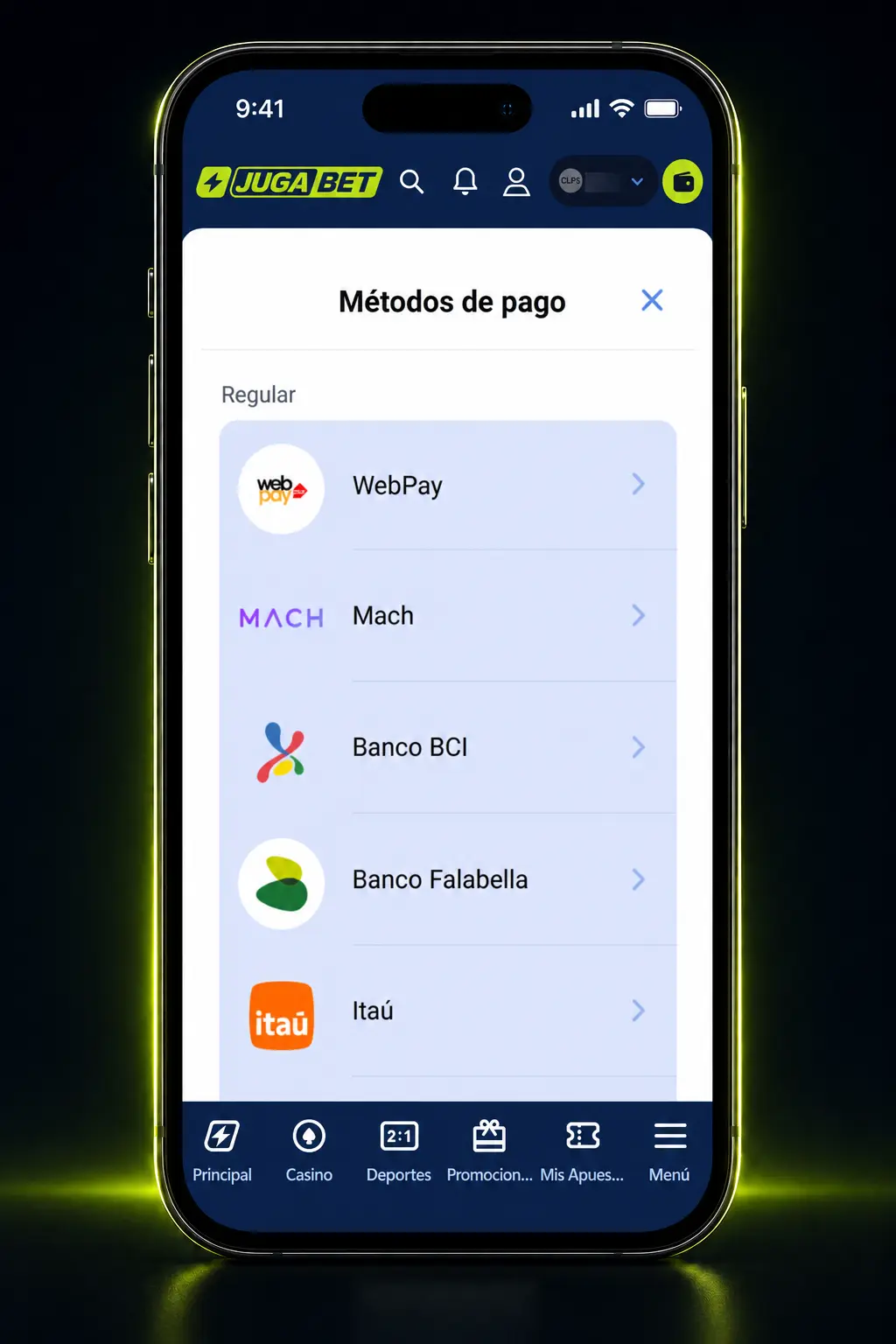 Guía paso a paso para registrarte y apostar en golf en Jugabet: cuenta, saldo y primera apuesta.
