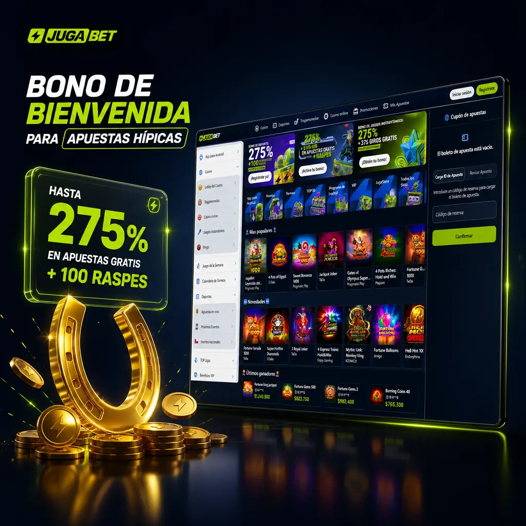 Bono de bienvenida Jugabet: 20% extra en tu primer depósito para apostar en hípica, fútbol y más deportes