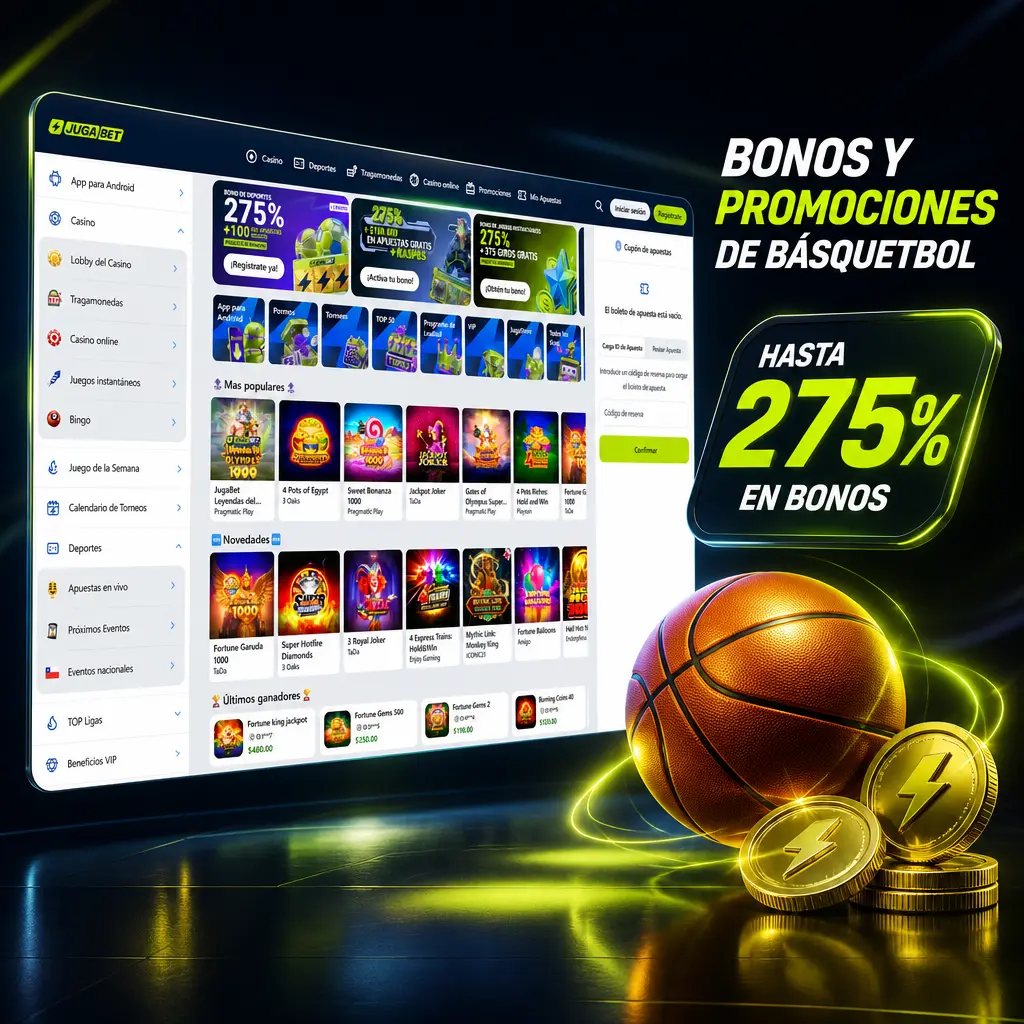 Bono de bienvenida Jugabet: 20% de depósito para apostar en básquetbol NBA, EuroLeague y Mundial FIBA.