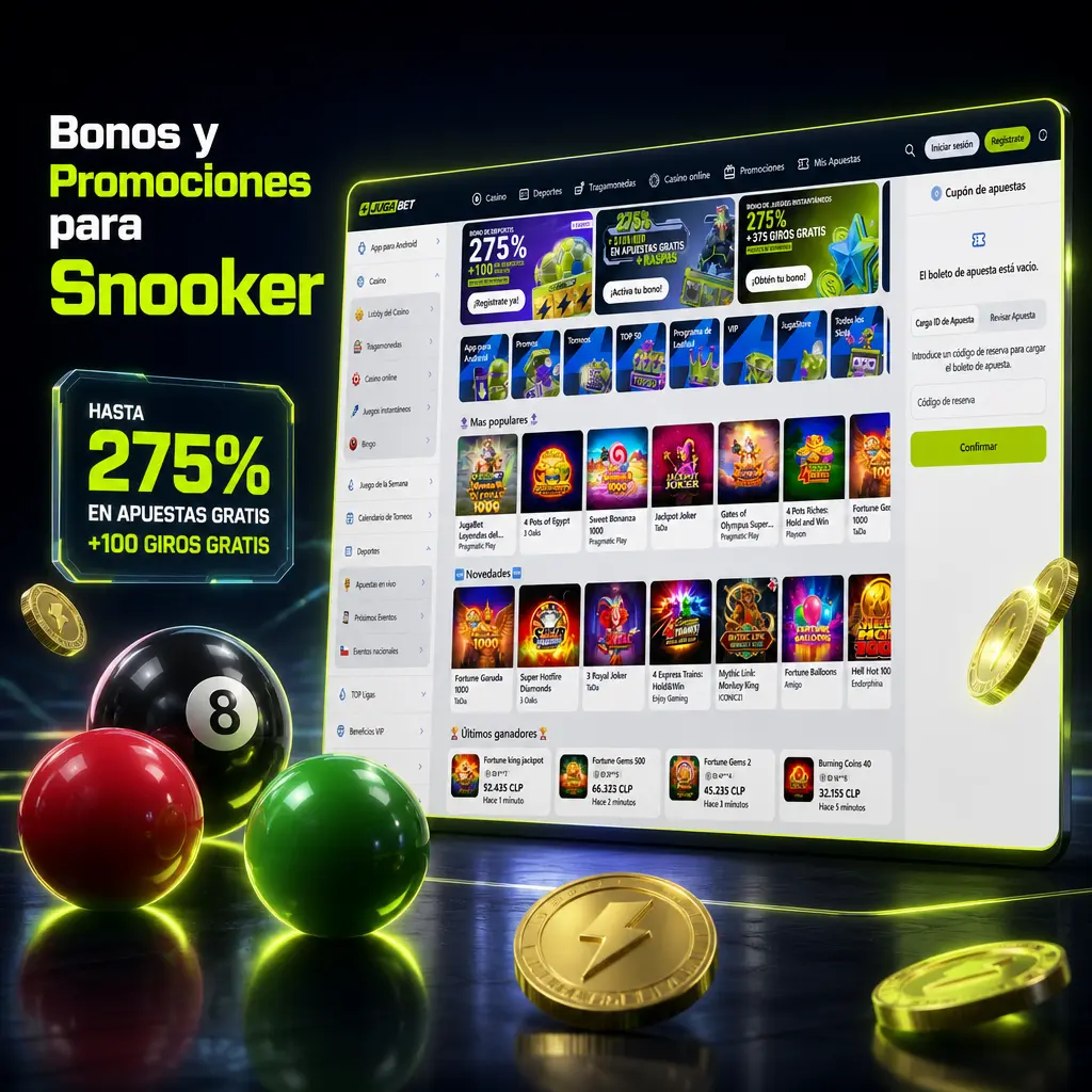 Bono de bienvenida Jugabet: 20% de depósito para apostar en Snooker, más promociones de la Triple Crown 2026