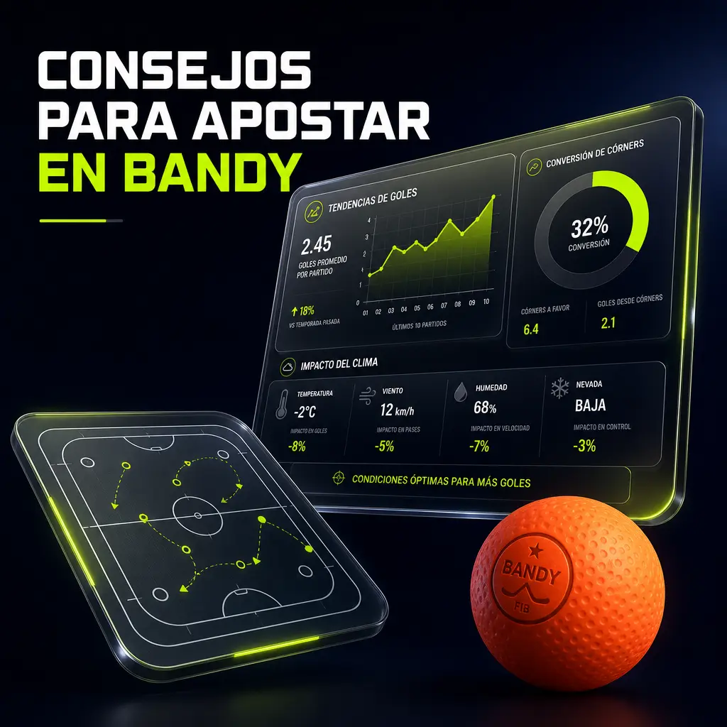 Consejos para apostar en bandy: clima, córners, penales, plantilla y gestión de bankroll para mejorar tus predicciones.