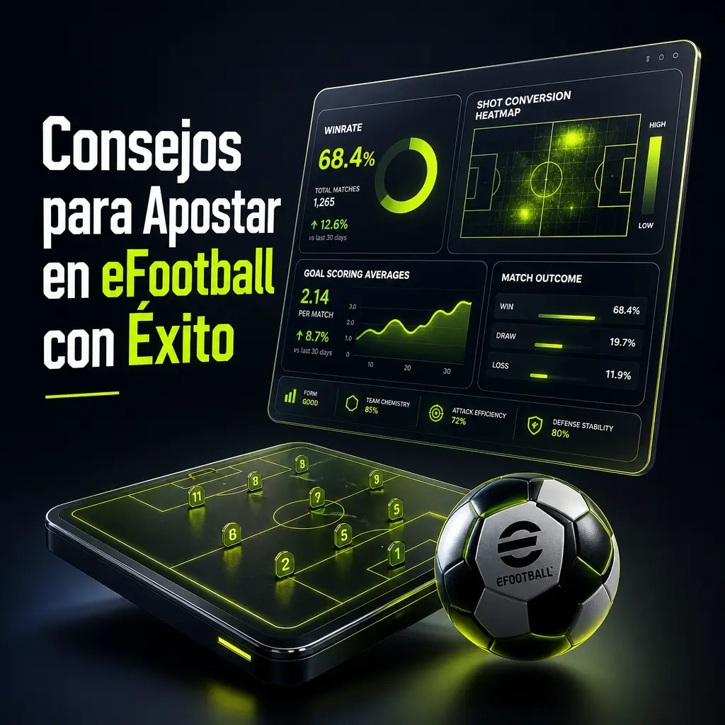 Consejos clave para apostar en eFootball: analiza estilo de juego, Dream Team, parches de Konami y gestión de bankroll.