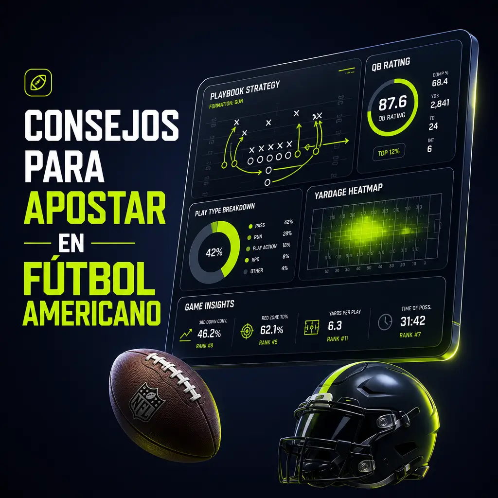 Consejos para apostar en fútbol americano en Jugabet: analiza equipos, estadísticas y gestiona tu banca con responsabilidad.