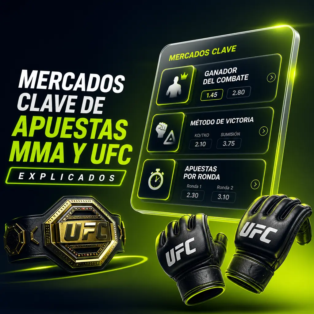 Cuotas MMA en Jugabet: mercados de ganador, método de victoria, rounds y decisión explicados para apostar en UFC.
