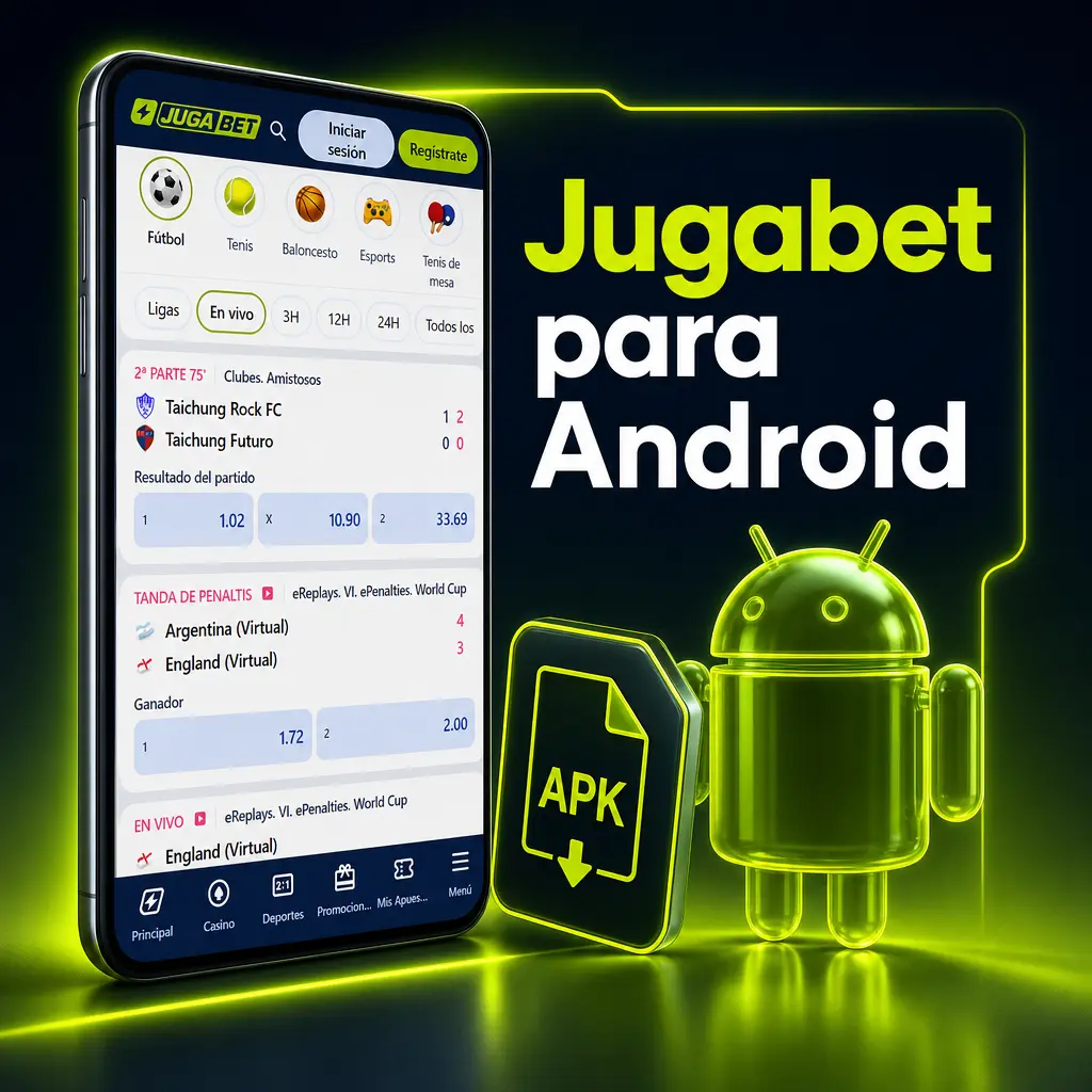 Ícono de Jugabet para Android, aplicación web progresiva instalable desde Chrome con acceso a apuestas y notificaciones.