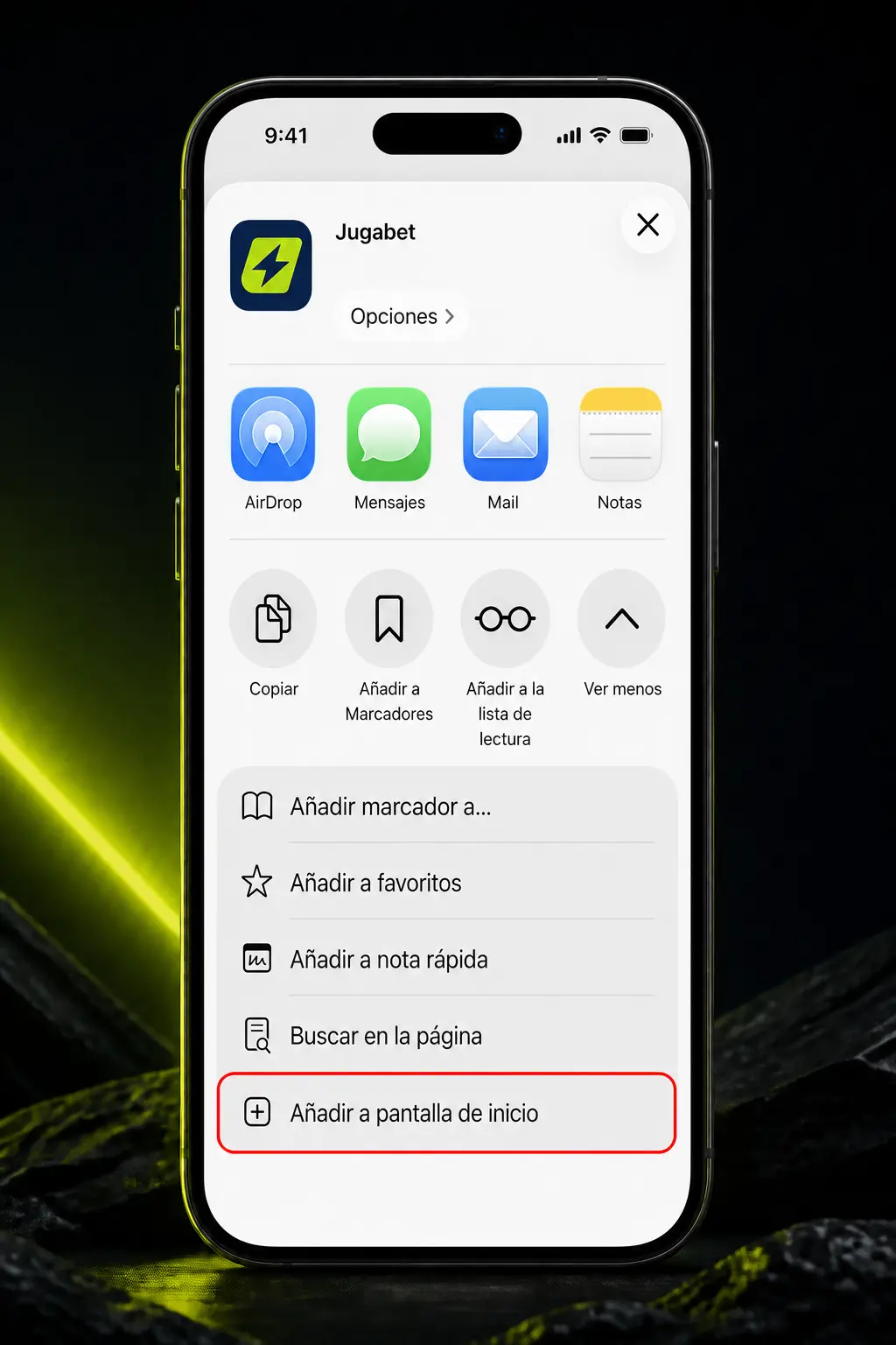 Pasos para instalar la app de Jugabet en iOS: descarga, autorización del perfil y acceso a la cuenta en iPhone.