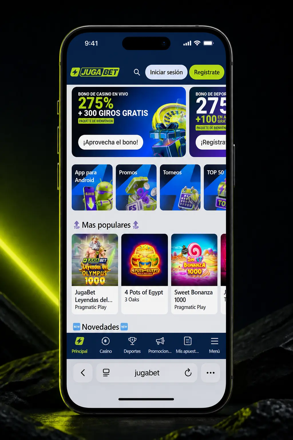 Pasos para instalar la app de Jugabet en iOS: descarga, autorización del perfil y acceso desde iPhone.
